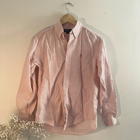 RALPH LAUREN - striped button up - kids size 16 - Picture 1 of 2